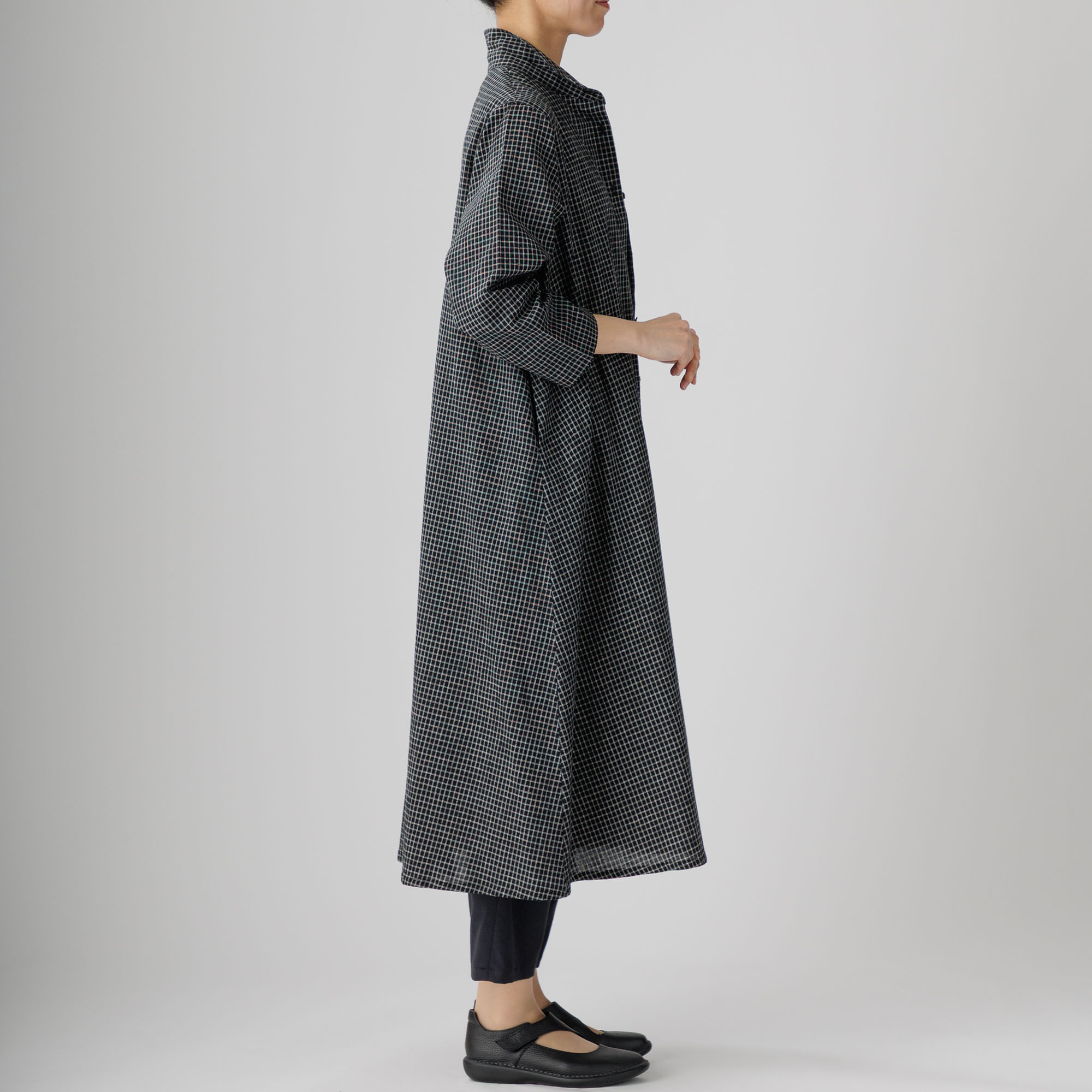 綿麻前開きワンピース 653-03 Series | かぐらやONLINE SHOP