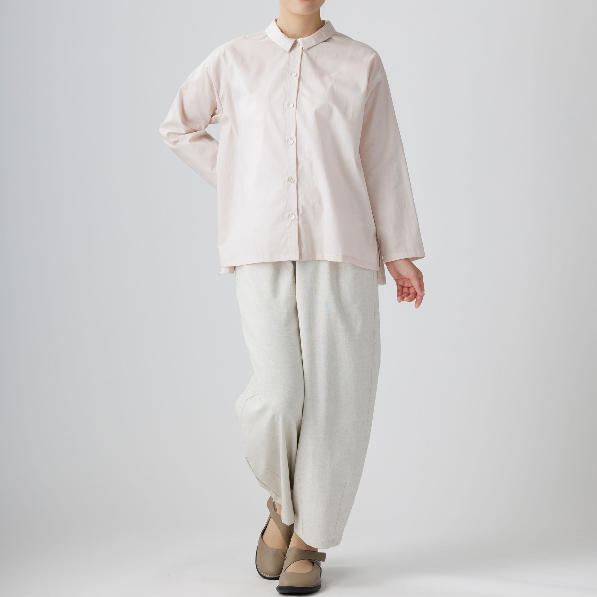 綿100%ショート丈ブラウス 654-11 Series | かぐらやONLINE SHOP