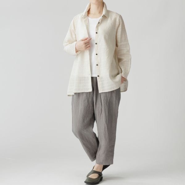 麻綿の前開きブラウス364-03 Series | かぐらやONLINE SHOP