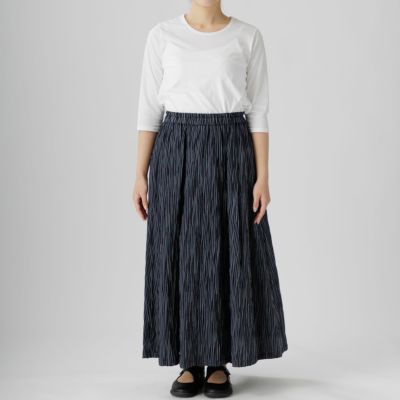 KAGURAYA かぐらや　リネンフレアスカート ブルー　L Aラインスカート211-20 Series | かぐらやONLINE SHOP