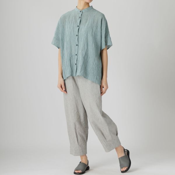 #24324 ハルソラタン　綿麻ワッシャー　かっぽう着 24324 ハルソラタン 綿麻ワッシャー かっぽう着 - エプロン