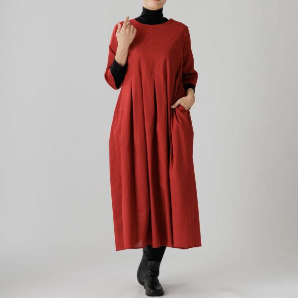 RINASCIMENTO レッド　鮮やか　サイドタック　ワンピース タックワンピース 593-01 Series | かぐらやONLINE SHOP